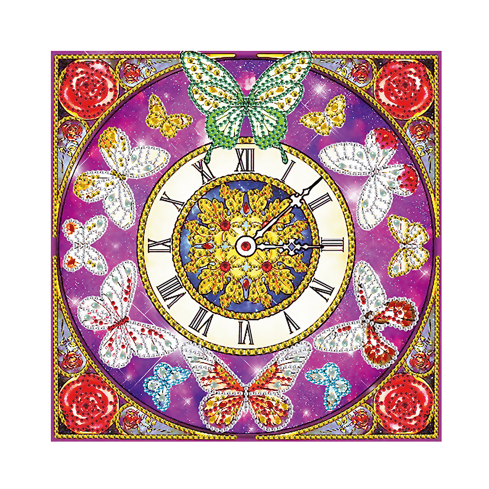 

Butterfly Clock - Special Shaped Diamond Painting - 30*30CM, 501 Original