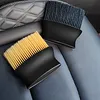 Auto Interior Dust Soft Brush Air Conditioning Outlet Cleaning Brush (Yellow)