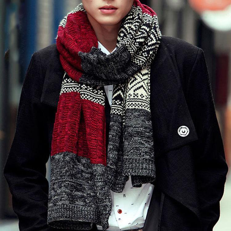 Warm Wool Twist Pattern Scarf(185*32cm)