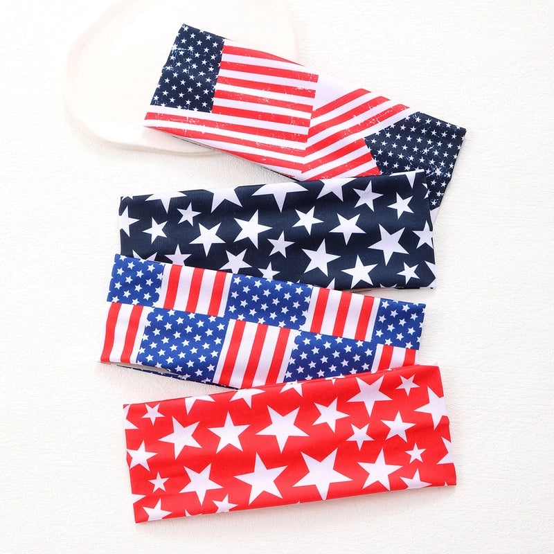 Women’s Minimalist Classic Style American Flag Cloth Hair Band Hair Tie