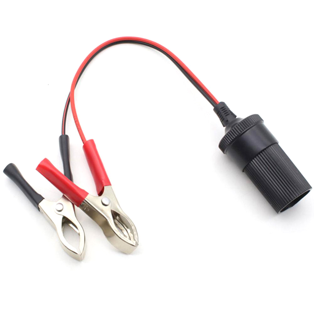 

12V/24V Extension Cord Cigarette Lighter Socket with Alligator Clips 1 Foot, 501 Original