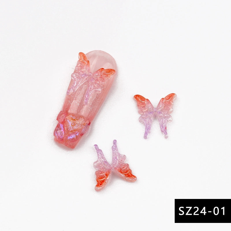 Butterfly Resin Nail Decoration Accessories
