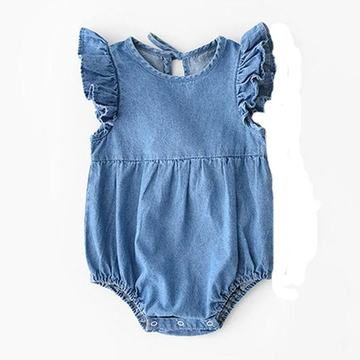 Baby Bodysuits Baby Cotton Shirt Collar Cowboy Brother Sister Wear Triangular Crawl Clothes Baby Girl Clothes(no sock)