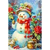 Diamond Painting-5D Full Round Drill Christmas Snowman(60*40 cm)