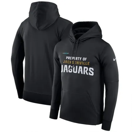Men's Jacksonville Jaguars  Black Sideline Property Of Performance Pullover Hoodie