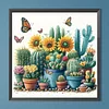 Cactus 5d bricolage rond full drill dimond peintures kit pour décoration murale de la maison 40x40cm