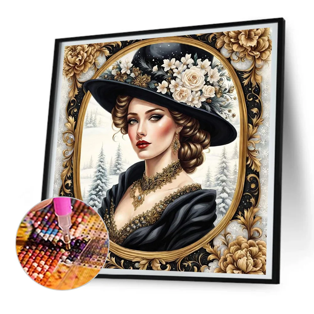 Diamond Painting - Full Round Drill - Noble Woman(Canvas|30*30cm)