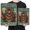Bear Drinking - Metal Tin Signs(8*12Inch/12*16Inch) - Bar&Animal
