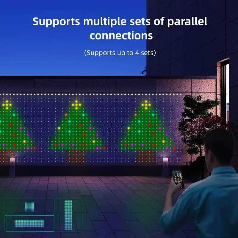 Tegooe Smart RGBIC LED Curtain Lights with Bluetooth App Control