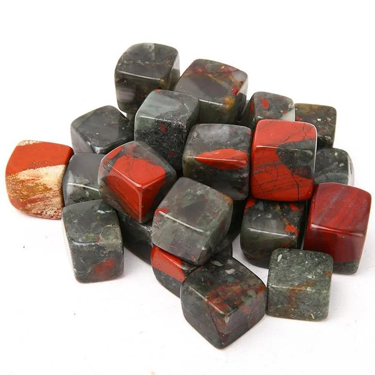 0.1kg Africa Blood Stone Cubes bulk tumbled stone