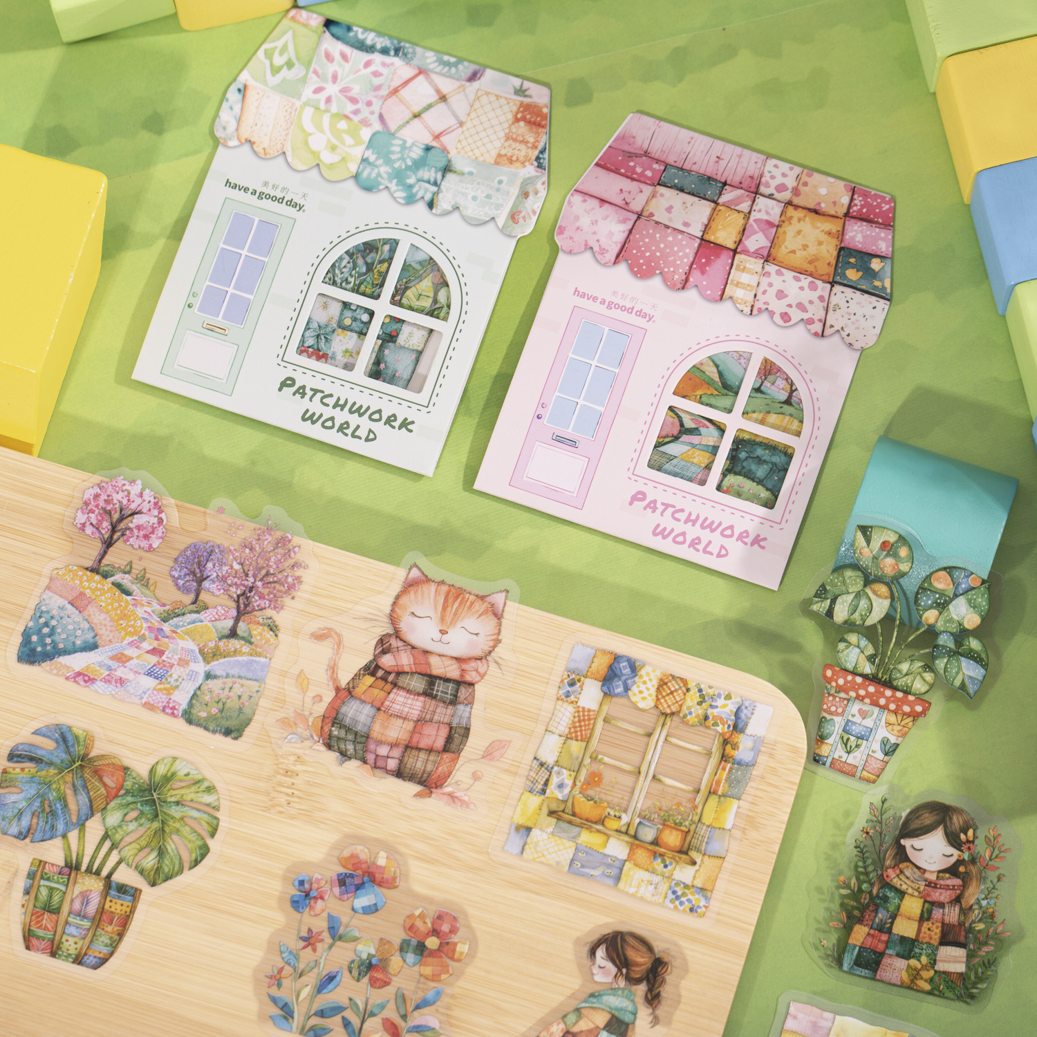 PET 스티커 - 스플라이스 월드 시리즈 귀여운 식물 꽃 캐릭터 풍경