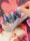Bo&icirc;te de rangement &agrave; perles en diamant d&eacute;grad&eacute; &agrave; 12 compartiments, organisateur d&rsquo;outils de peinture en diamant, sacs ziplock pour des sacs de rangeme
