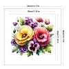 Pansy-Partial 11CT Stamped Cross Stitch Bead Embroidery 36*36cm/14.17*14.17in tapestrymarket