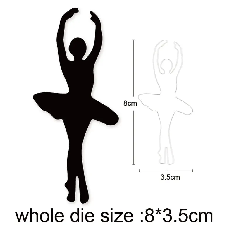Girl Dancer Ballet Yoga Metal Cutting Dies Stencil For DIY Scrapbooking/Photo Album Decor Embossing Paper Card Making Craft Dies