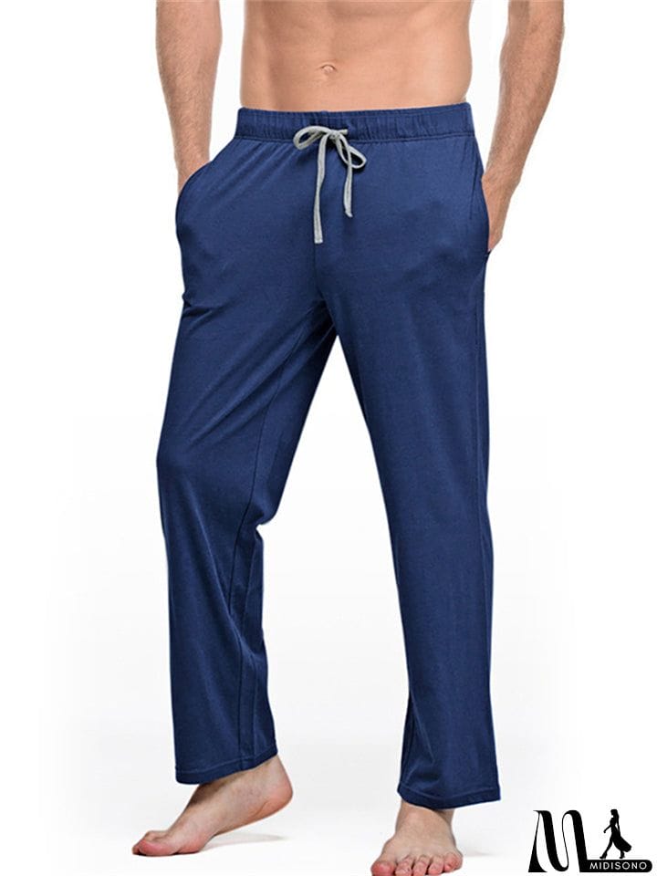 MidiSono - Men's Spring Autumn Cotton Soothing Home Sports Trousers