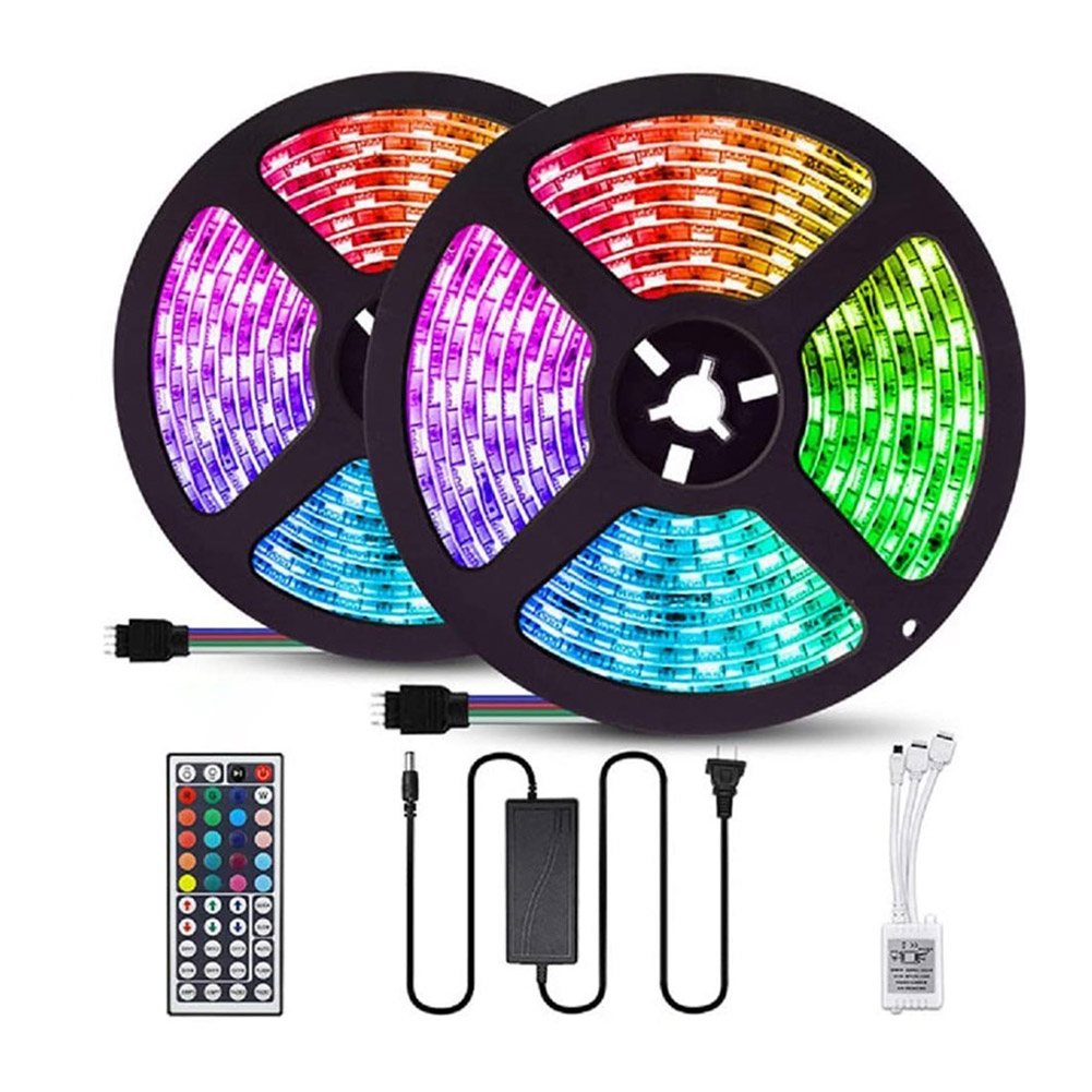 

10m LED Strip Light Waterproof Remote Control RGB Flexible Tape Ribbon Lamp, Eu plug, 501 Original
