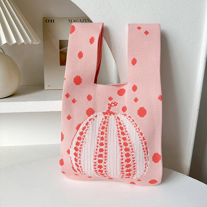 Halloween Medium Polyester Square Open Straw Bag