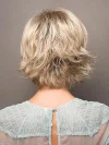 Golden Short Curl Up Slant Bangs Pixie Cut Synthetic Wigs