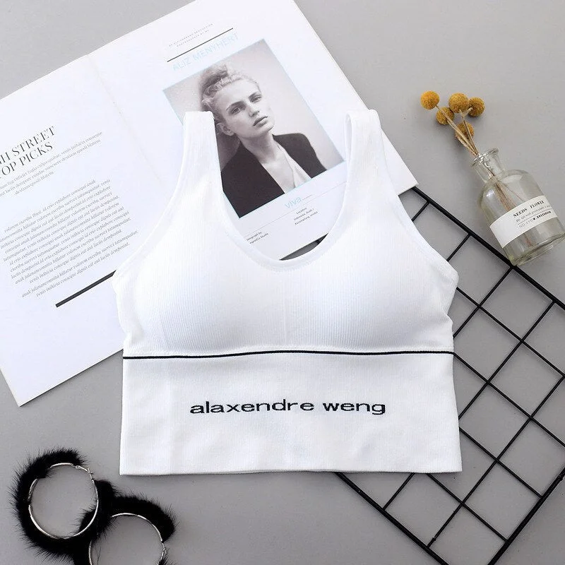 New Letter Sport Bra Women Underwear Sexy Bralette Push Up Bra Women's Lingerie Seamless Bras Top Female Invisible Bra Wire Free