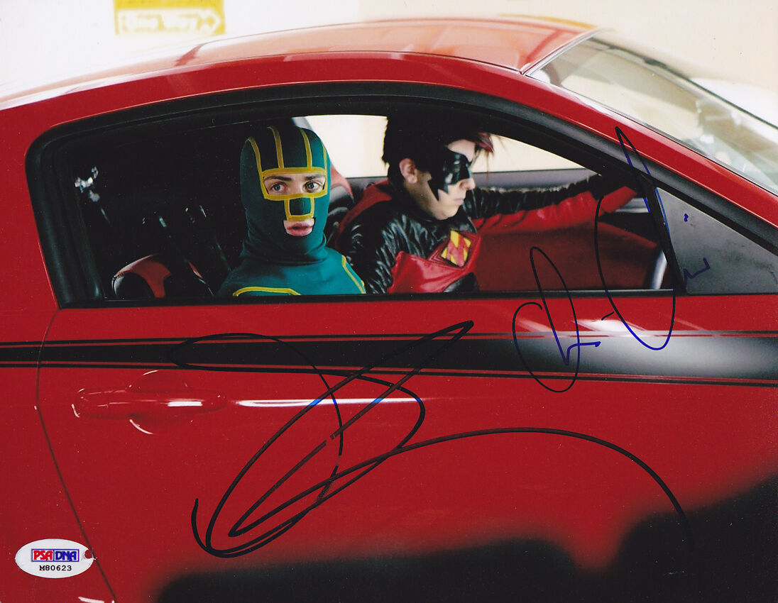 Aaron Johnson & Christopher Mintz-Plasse SIGNED 8x10 Photo Poster painting Kick Ass PSA/DNA