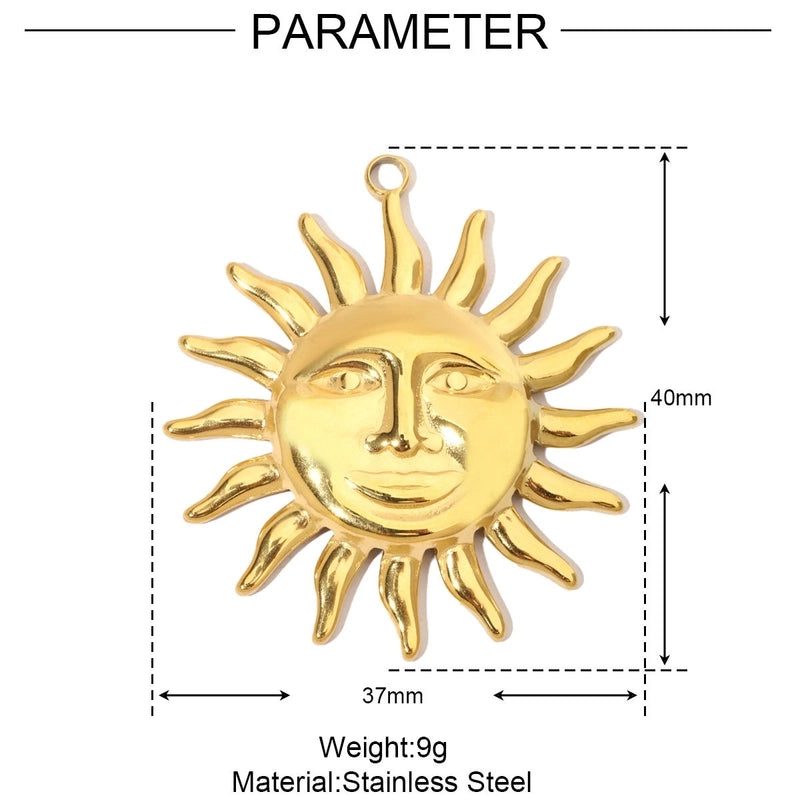 3 PCS/Package 25*44mm 35*40mm 37*40mm Titanium Steel Pearl Zircon Cross Sun Heart Shape Pendant Jewelry Accessories