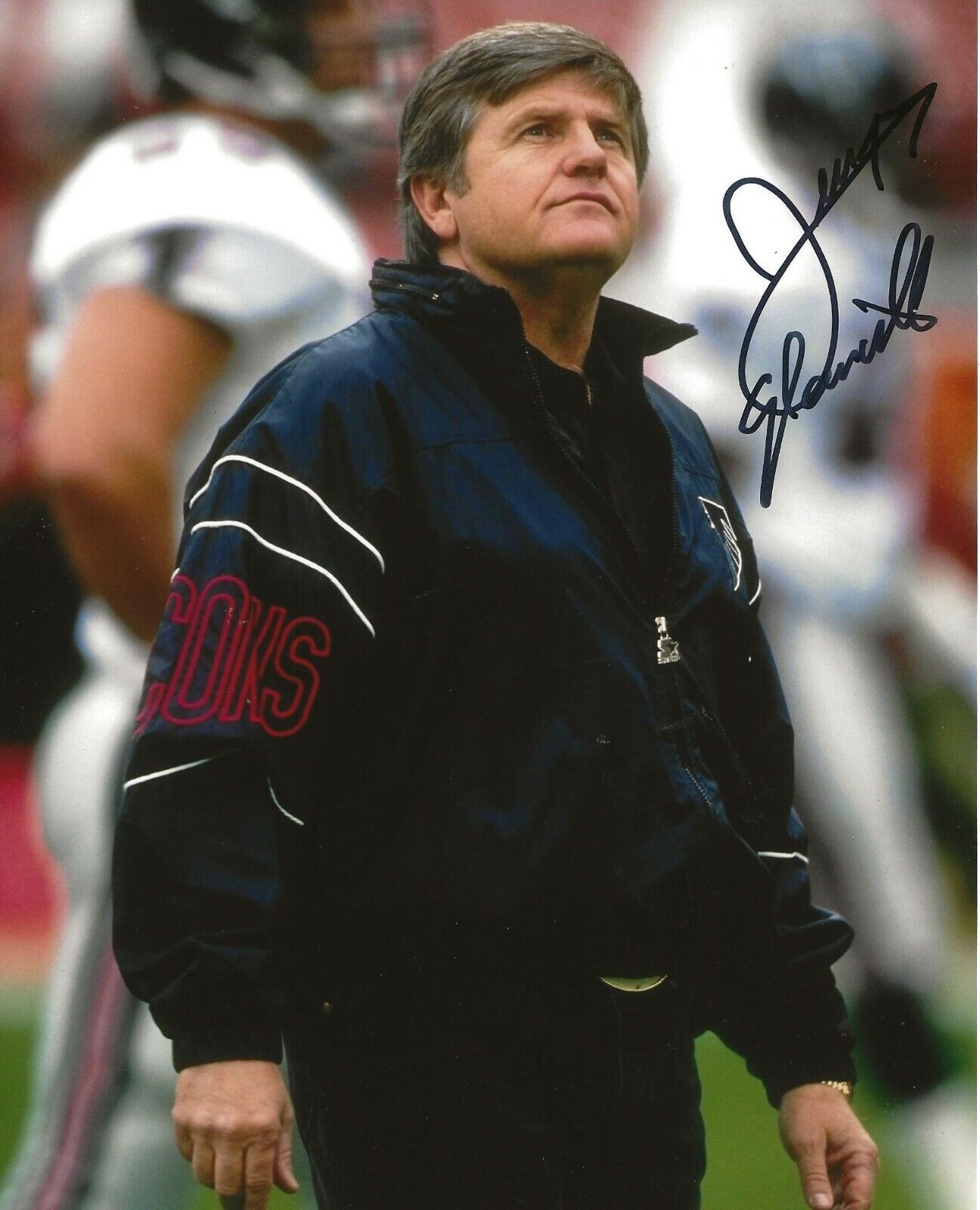 Jerry Glanville signed Atlanta Falcons 8x10 Photo Poster painting autographed