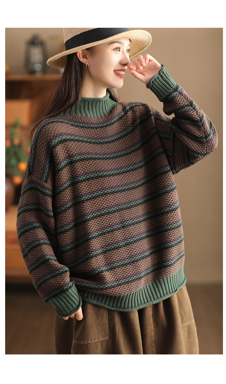 Chicfifth Sweater Women Winter Long Sleeve High Quality Autumn Vintage Top Knitted Cardigan