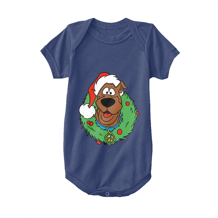 Scooby Doo In Santa Hat, Christmas Baby Onesie
