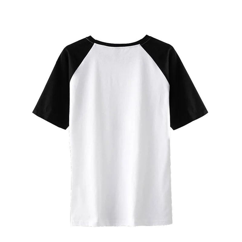 Letter Hellfire club Raglan Sleeve Colorblock Graphic Tee
