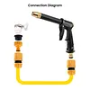 High Pressure Water Gun Cleaning Car Wash Garden Watering Hose Nozzle foam Thread Quick Connector No