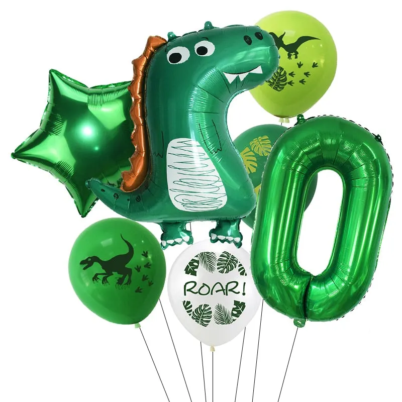 Dinosaur Party Balloon Dinosaur Birthday Party Foil Number Balloons Kids Wild Animal Jungle Birthday Party Decorations Globos