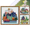 (3pcs) Scenery-14CT Stamped Cross Stitch 22*21cm(Bundle Sale)