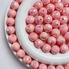 50PCS Glittery Round Acrylic Beads DIY Bracelet Key Chain