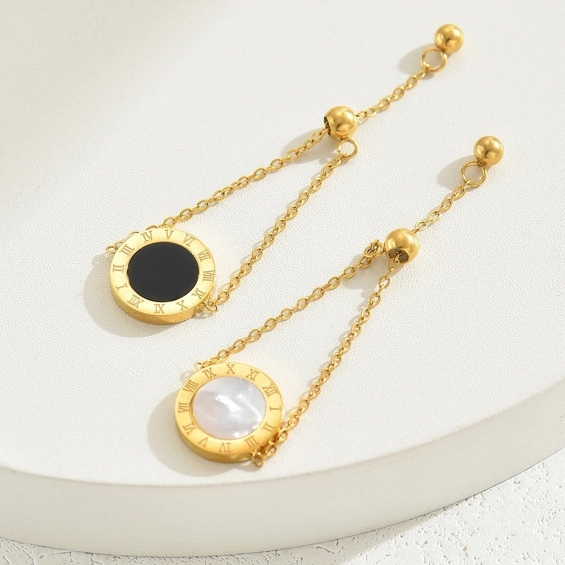 Minimalist Geometric Round 201 Stainless Steel Acrylic Inlay Rings