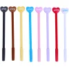 20PCS Love Heart Shaped PVC 0.5mm Gel Pen School Opens Season Student Office Cute Stationery