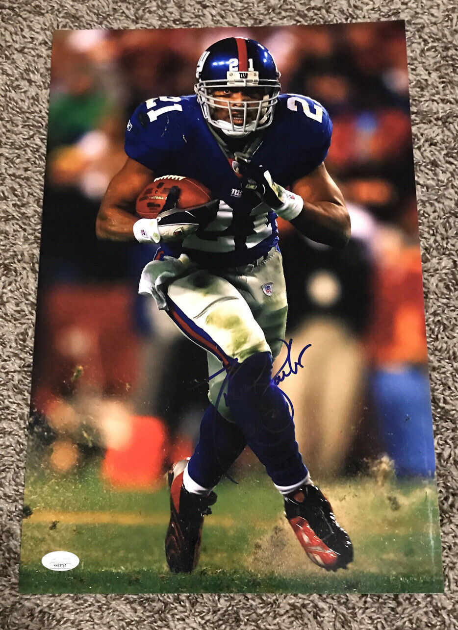 Tiki Barber Autograph Signed Giants 11x17 Photo Poster painting JSA COA