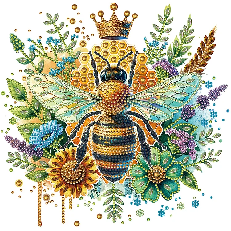 Honey Bee 30*30cm (Canvas) 30*30cm Drill Diamond Painting gbfke