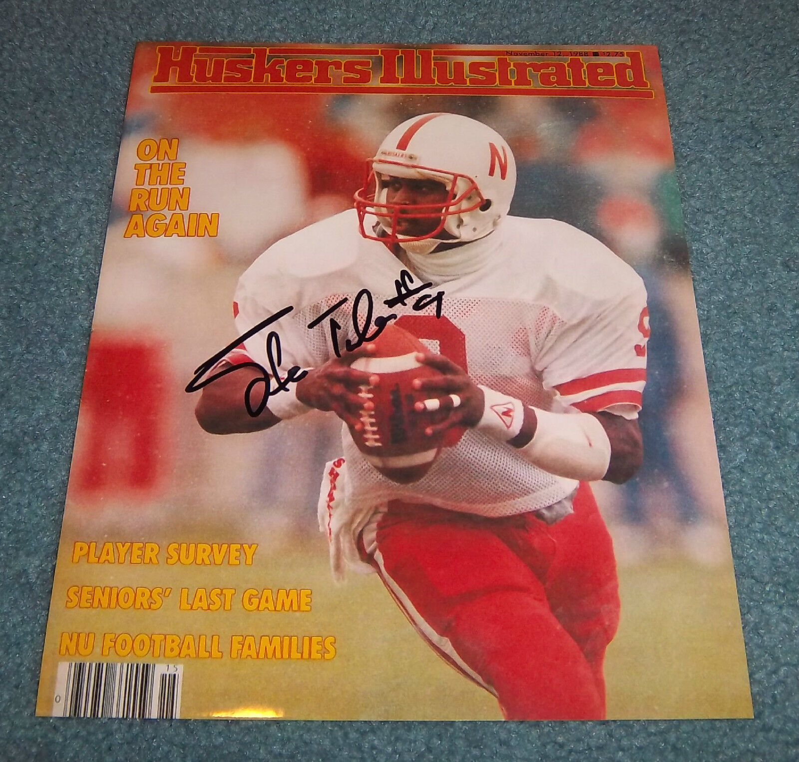 Nebraska Huskers QB Steve Taylor Signed Autographed Photo Poster painting COA B