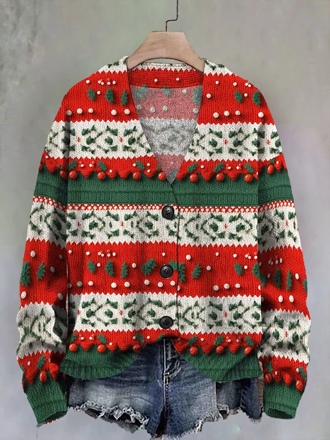 Women's Fashion Christmas Sweater Cardigan