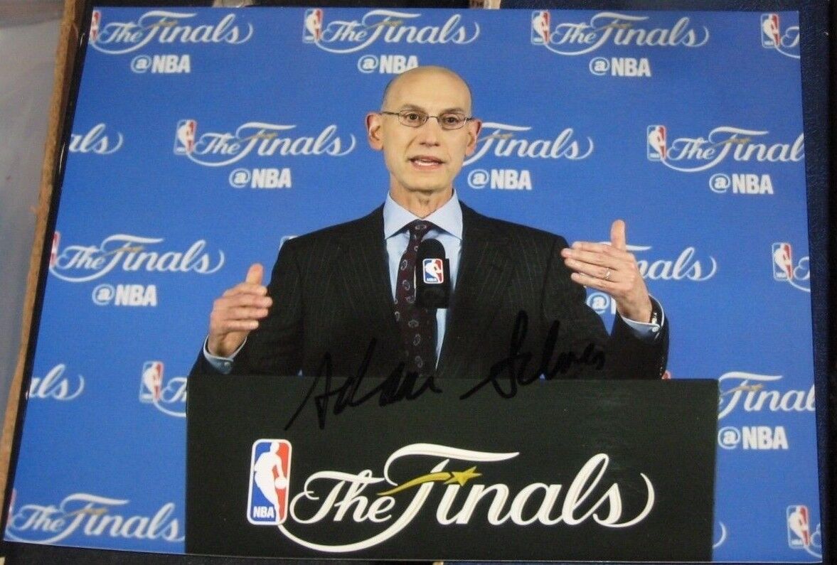 Adam Silver NBA Commissioner SIGNED NBA Finals 8x10 Photo Poster painting COA Autographed L@@K