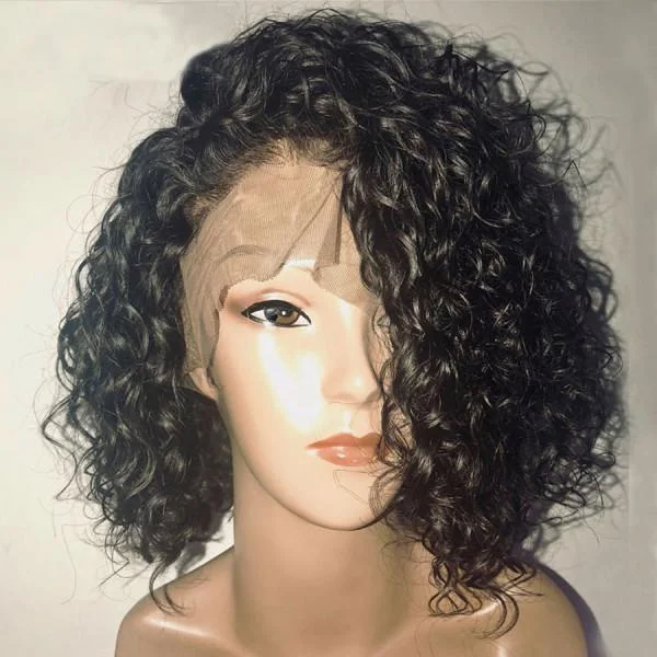 🔥Hair®| Short Human Hair Bob Wigs Brazilian Curly Lace Front Wigs