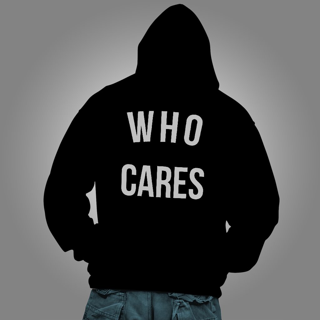 UPRANDY Who Cares Men's Hoodie -  UPRANDY