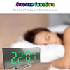 Intelligent Curved Silent Alarm Clock Multi-function Bedroom Decoration (Green)