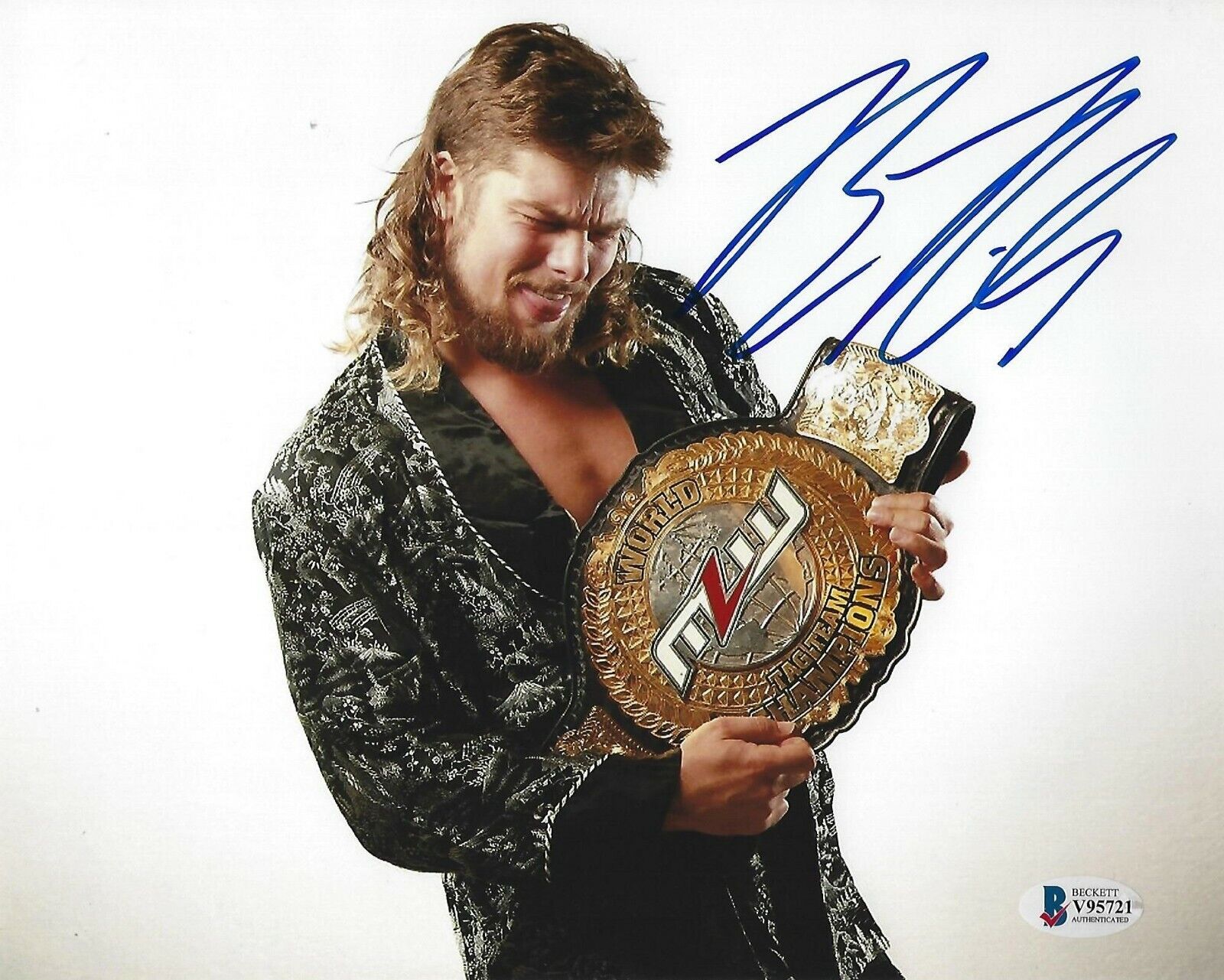 Brian Pillman Jr Signed 8x10 Photo Poster painting BAS Beckett COA AEW MLW New Hart Foundation 5