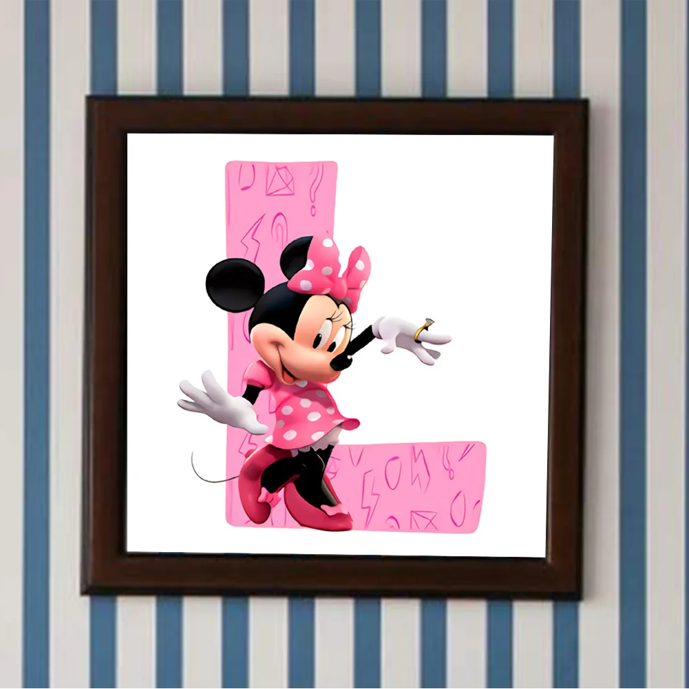 Full Round Diamond Painting 30*30cm - Minnie Mouse Letter L