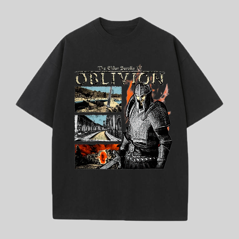 The Elder Scrolls IV: Oblivion Printed Unisex Oversized T-shirts