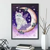 Moon Cat-Crystal Rhinestone Diamond Painting
