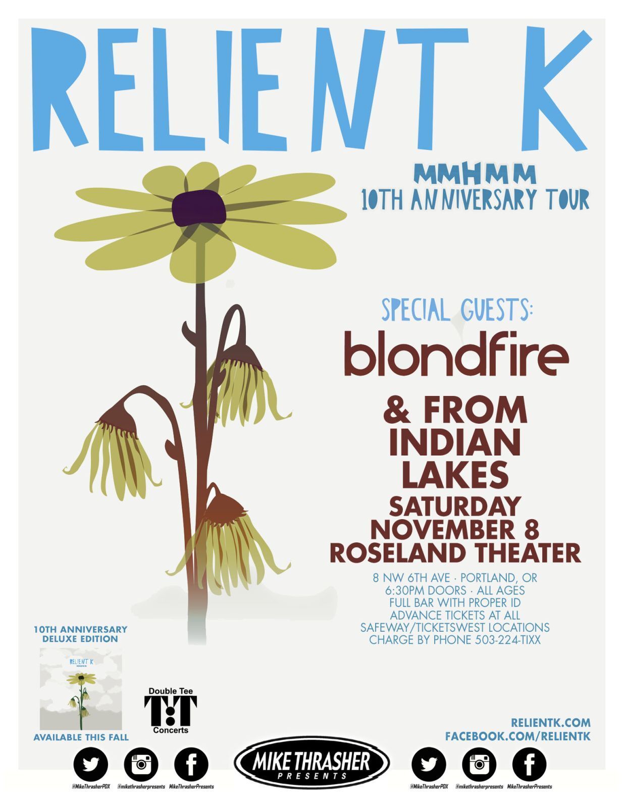 RELIENT K 2014 Gig POSTER Portland Oregon Concert