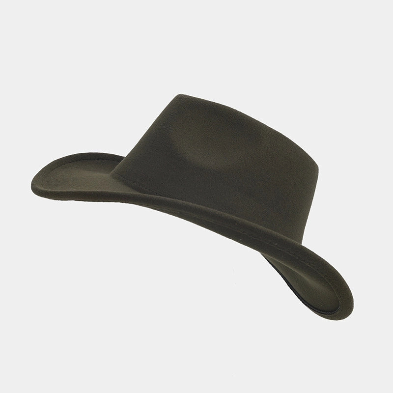 Unisex Retro Classic Style Solid Color Big Eaves Fedora Hat