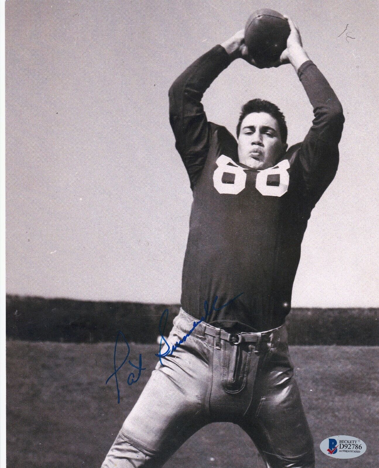 PAT SUMMERALL NEW YORK GIANTS ACTION SIGNED 8x10